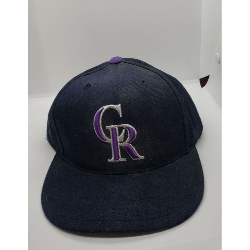 New Era Colorado Rockies Authentic Collection 59FIFTY Cap  Silver Purple Vintage
